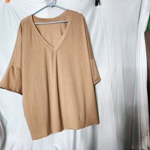 Tan T-Shirt Plus Size XL